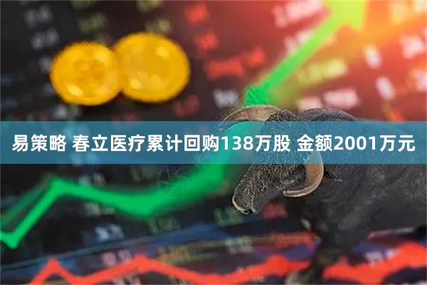 易策略 春立医疗累计回购138万股 金额2001万元