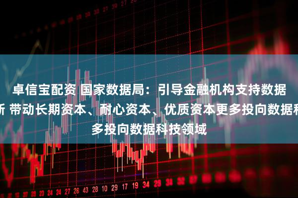 卓信宝配资 国家数据局：引导金融机构支持数据科技创新 带动长期资本、耐心资本、优质资本更多投向数据科技领域